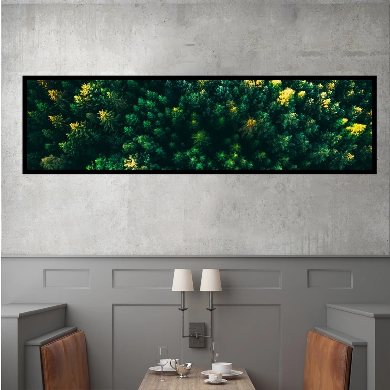 تابلو بکلیت طرح منظره جنگل تابستانی مدل کشیده B-7613