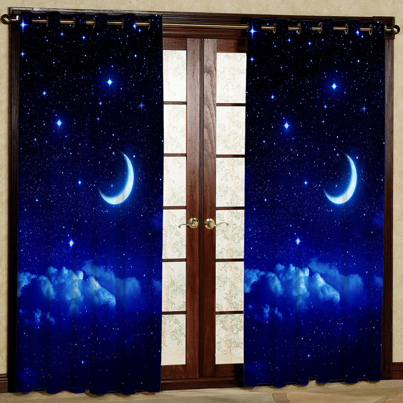  پرده مدل ماه وستاره هازان پانچی کد 4450 سایز 140x200 سانتی متر