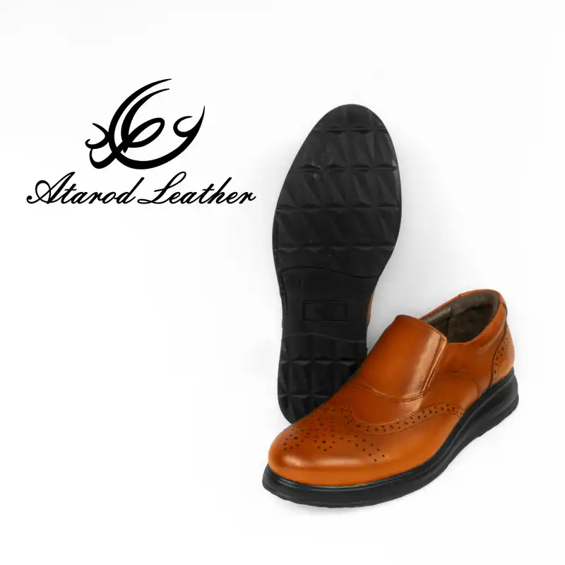 کفش روزمره مردانه چرم عطارد مدل چرم طبیعی کد SH233