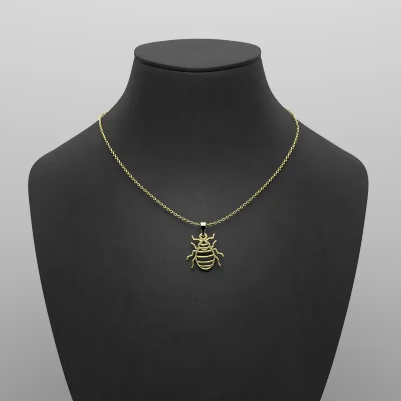 گردنبند طلا 18 عیار زنانه مدوپد مدل حشره کد B3-1-1259