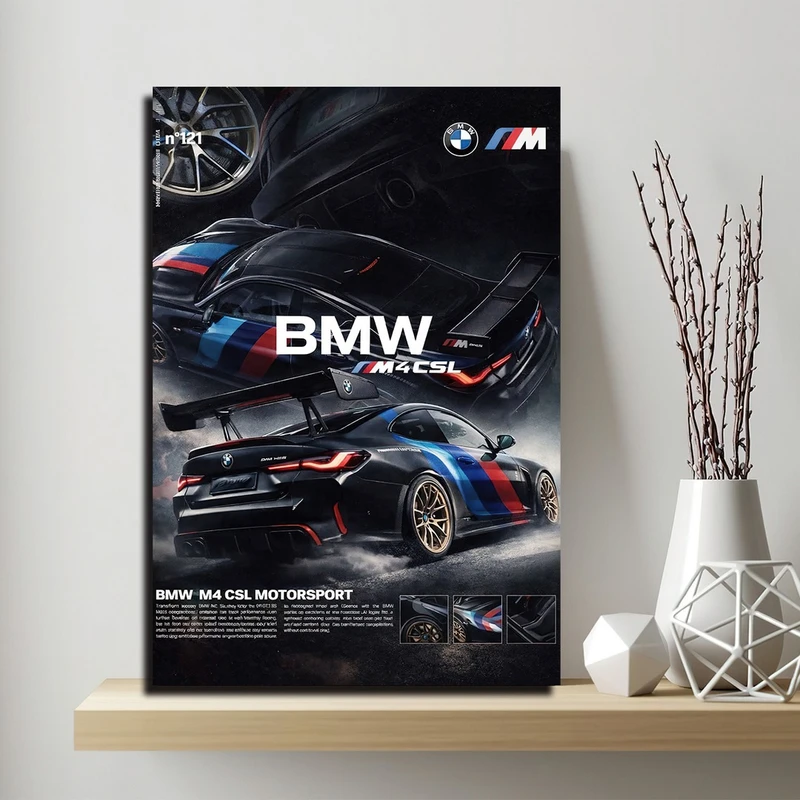 تابلو شاسی بکلیت طرح ماشین BMW M4 CSL مدل SH-S10743