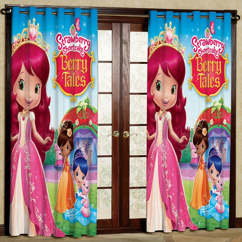   پرده مدل دختر توت فرنگی مخمل پانچی کد 882 سایز 140x280 سانتی متر