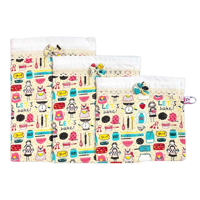 کیسه نان و سبزی صبا طرح کوکی کد 205 مجموعه 3 عددی