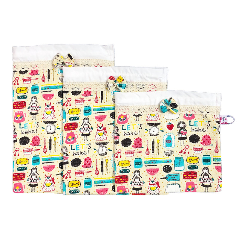 کیسه نان و سبزی صبا طرح کوکی کد 205 مجموعه 3 عددی