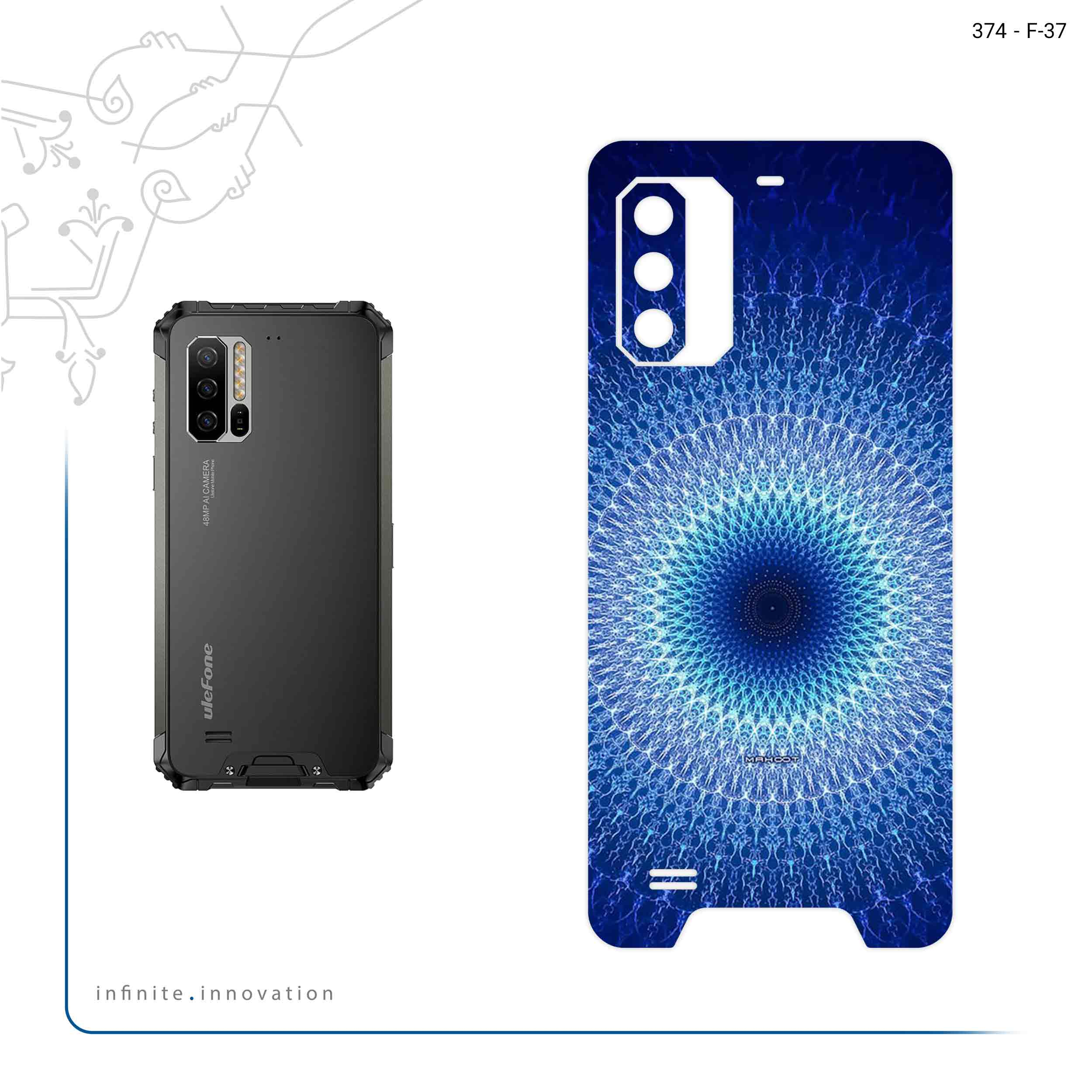 برچسب پوششی ماهوت مدل Mandala Design 3 مناسب برای گوشی موبایل یولفون Armor 7
