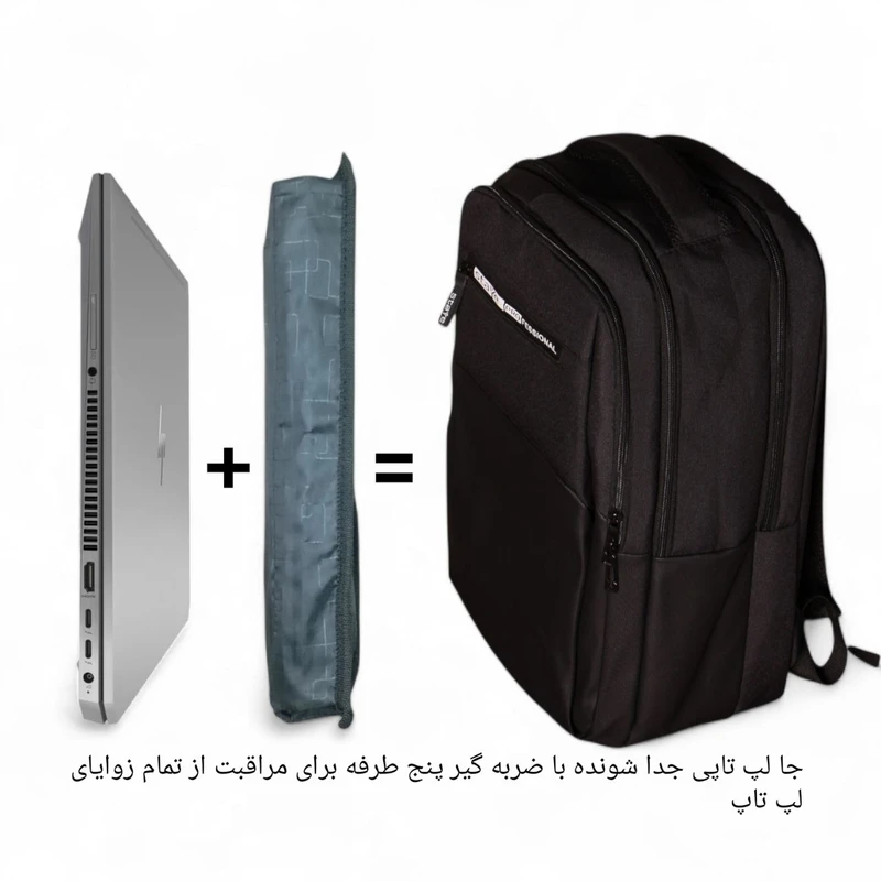 عکس شماره 4 : کوله پشتی لپ تاپ مدل l16مناسب برای لپ تاپ تا ۱۶ اینچ