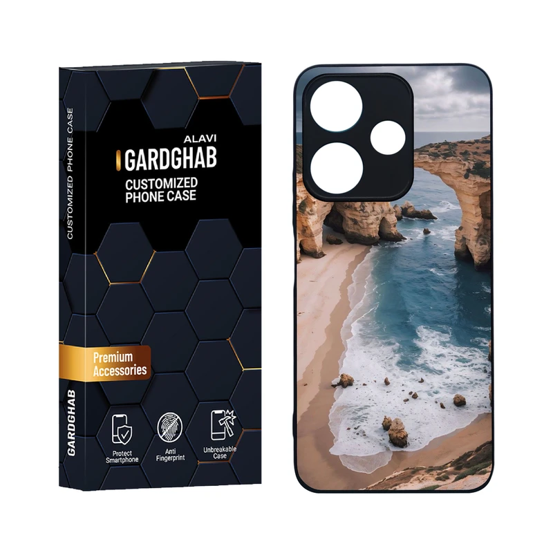 کاور گارد قاب علوی مدل دورژله ای منظره و طبیعت مناسب برای گوشی موبایل شیائومی Poco M6 4G