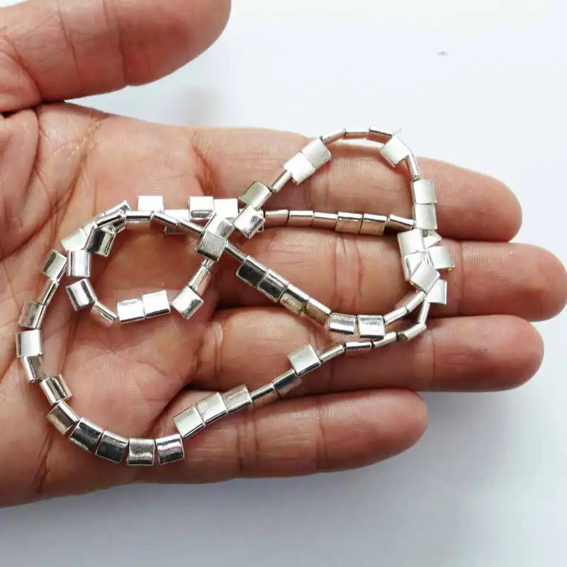 مهره دستبند مدل حدید مکعبی کد MO-1029 مجموعه 40 عددی