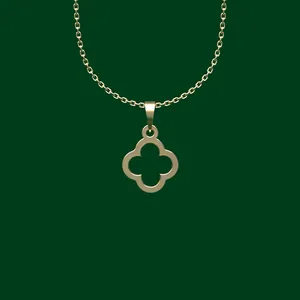 گردنبند طلا 18 عیار زنانه مدوپد مدل هندسی کد FF2-1-1033