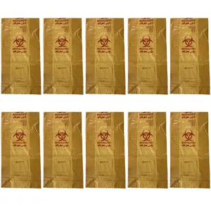 کیسه زباله مدل چاپدار طرح عفونی 60.70 بسته 10 عددی