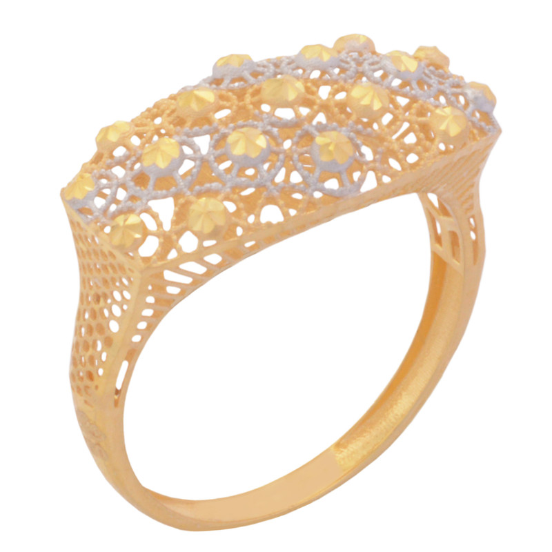 انگشتر طلا 18 عیار زنانه طلای مستجابی مدل حباب آوا 55 کد 258314