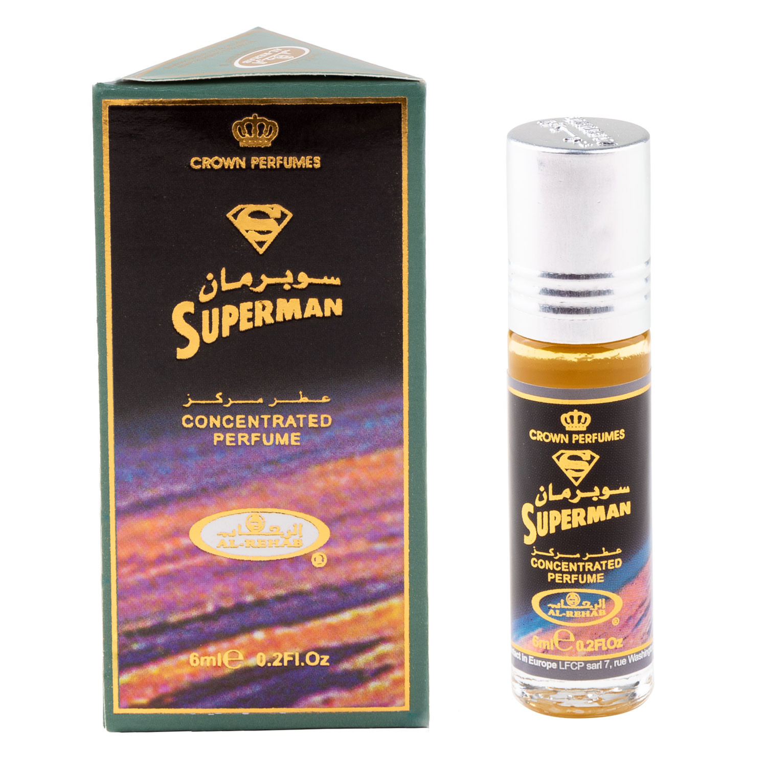 عطر جیبی مردانه رحاب مدل SUPERMAN حجم 6 میلیلیتر عطر جیبی مردانه رحاب مدل SUPERMAN حجم 6 میلیلیتر