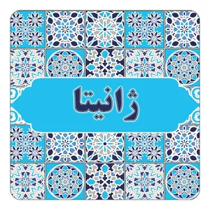 مگنت کاکتی طرح اسم ژانیتا مدل اسلیمی کد mg28106