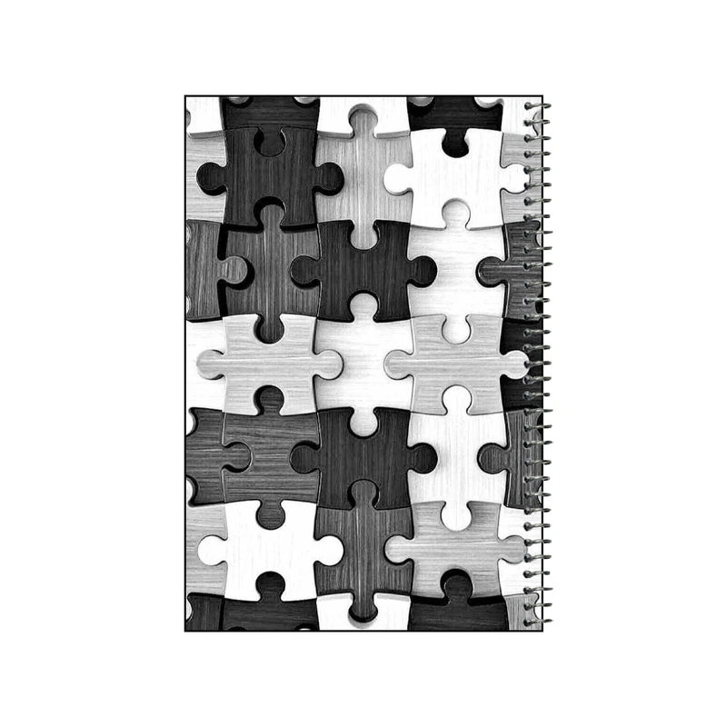دفتر مشق 80 برگ سیمی مدل پازل کد v3