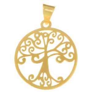 آویز گردنبند طلا 18 عیار زنانه الن نار مدل 0438