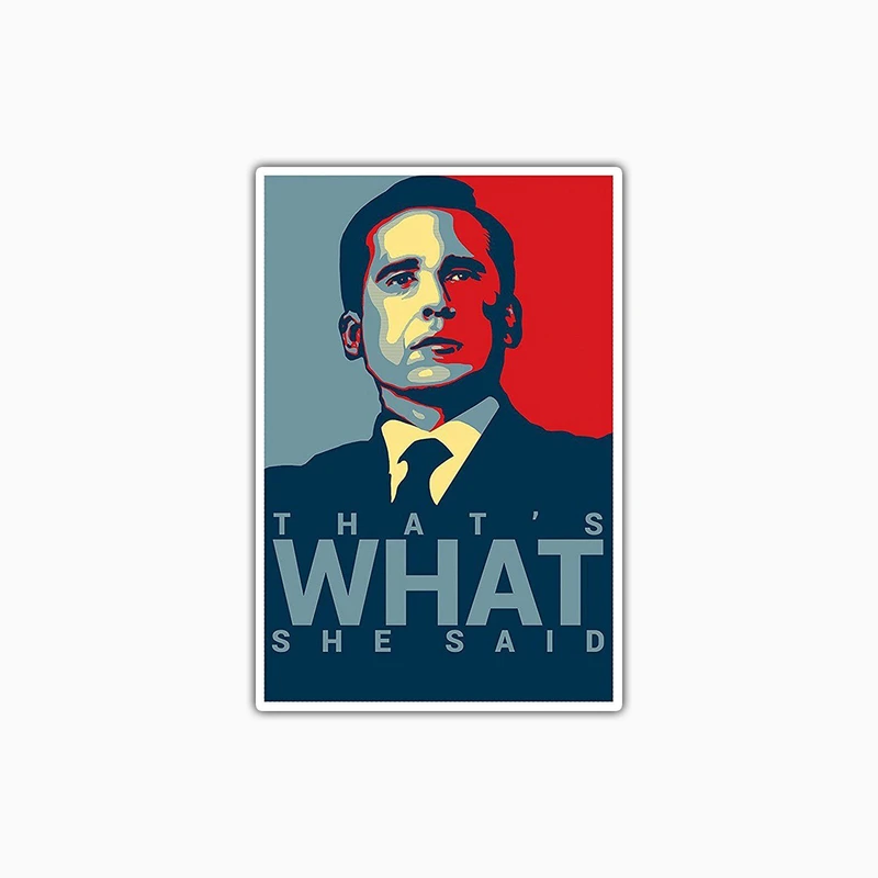 استیکر لپ تاپ و موبایل بووم طرح Office مدل What کد ET41