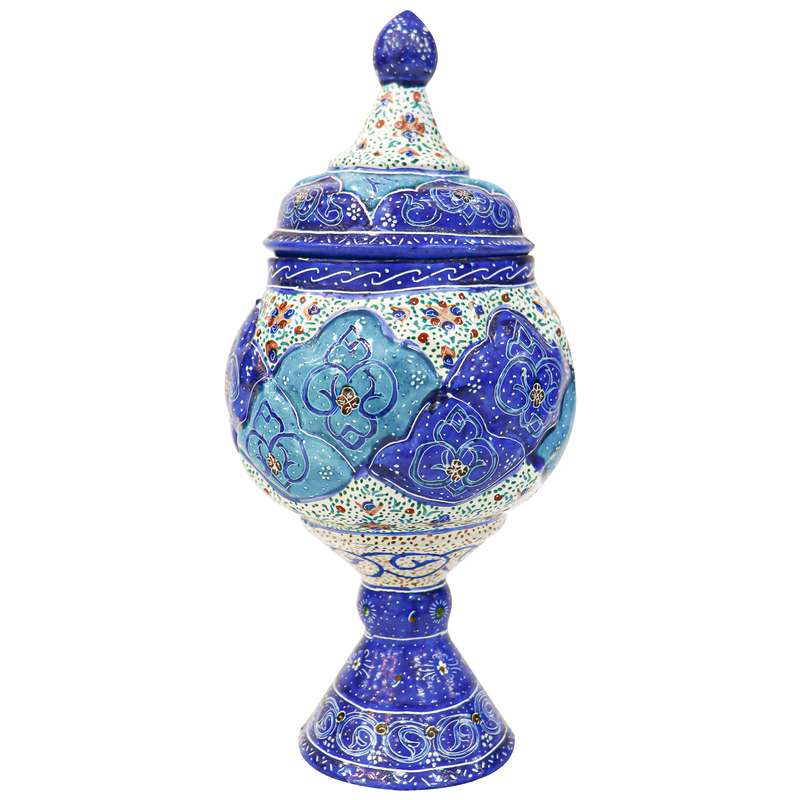 قندان مینا کاری مدل پایه دار کد 19