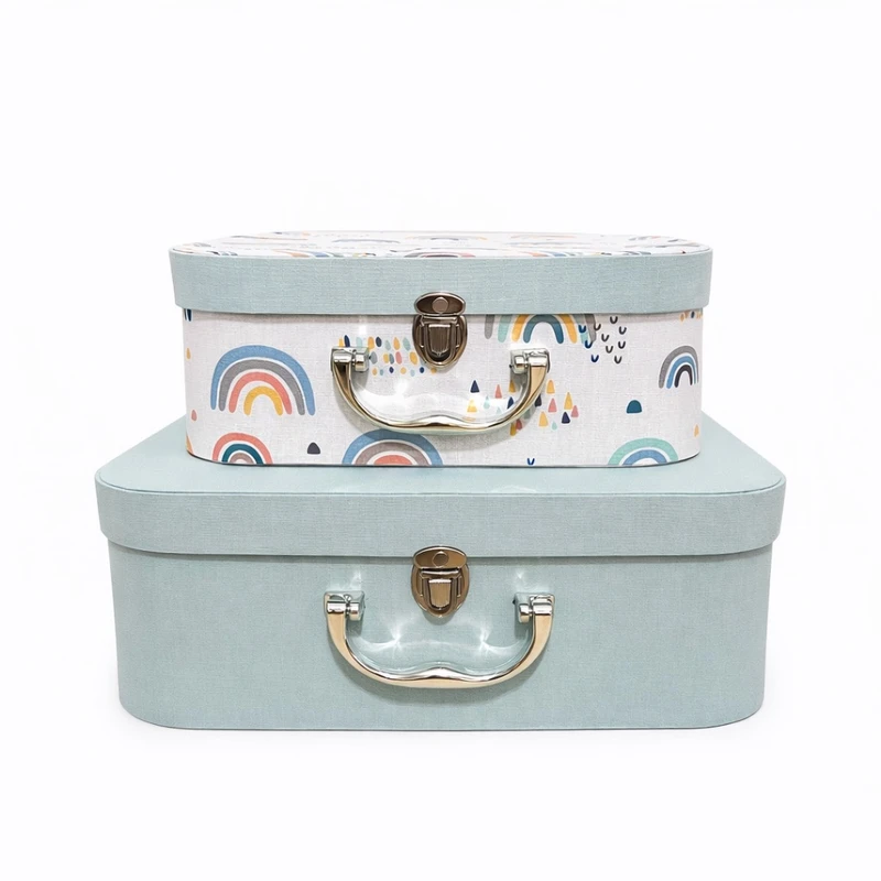 جعبه اسباب بازی کودک مدل رنگین کمان مجموعه دو عددی