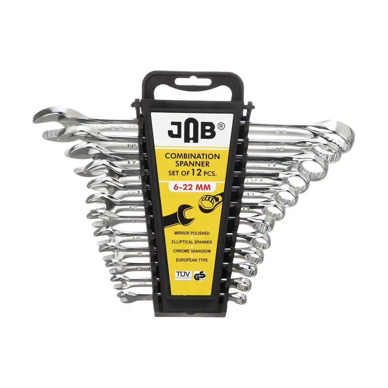 آچار یکسر تخت و یکسر رینگی جاب مدل MM 622 مجموعه 12 عددی