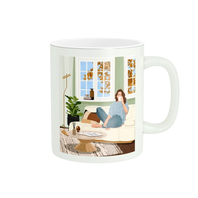 ماگ طرح دختر در خانه کد 105