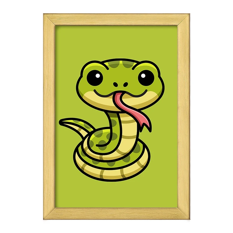 تابلو خندالو طرح حیوانات بامزه مار کد 28190
