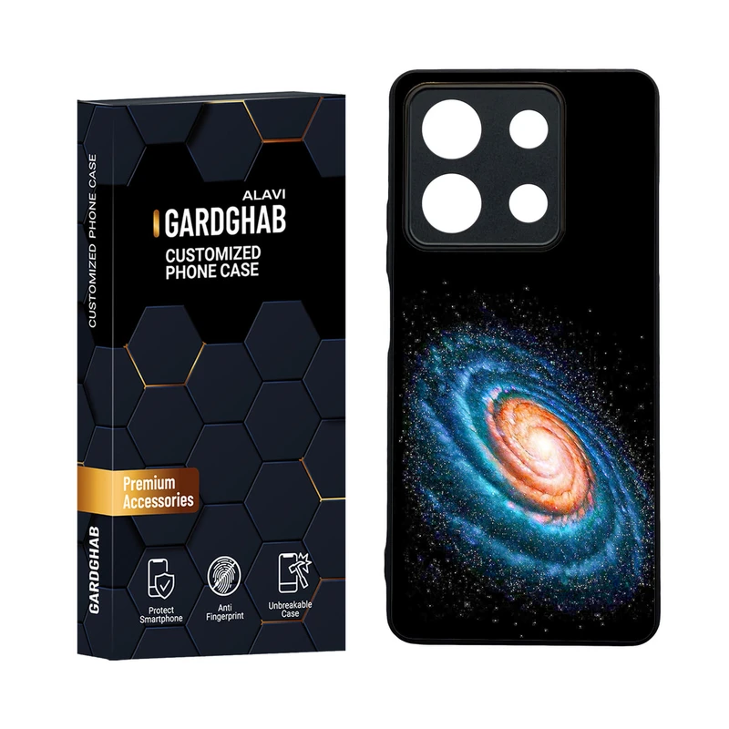 کاور گارد قاب مدل دورژله ای کهکشان مناسب برای گوشی موبایل شیائومی Redmi Note 13 5G