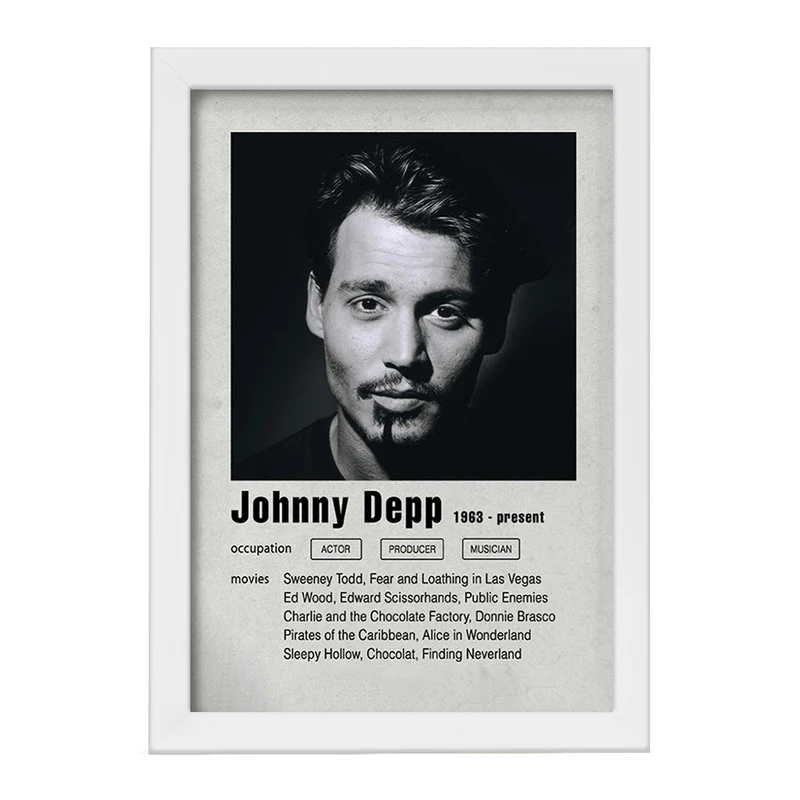 تابلو خندالو مدل جانی دپ (Johnny Depp) کد F11207
