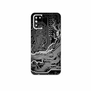 MAHOOT Black Printed Circuit Board Cover Sticker for Xiaomi Poco M3