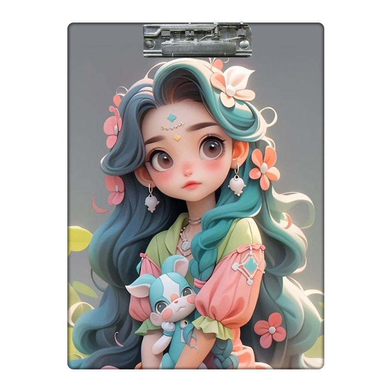 تخته شاسی طرح دختر و خرگوش کد 1421694 سایز A4