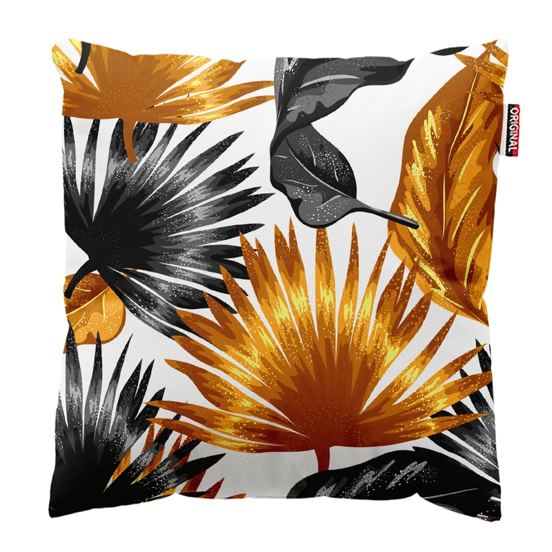 کوسن پاد آفرین مدل فانتزی طرح گل و برگ کد PK402157 سایز 40*40 سانتی متر