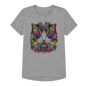 تی شرت دخترانه مدل CAT کد TJ19