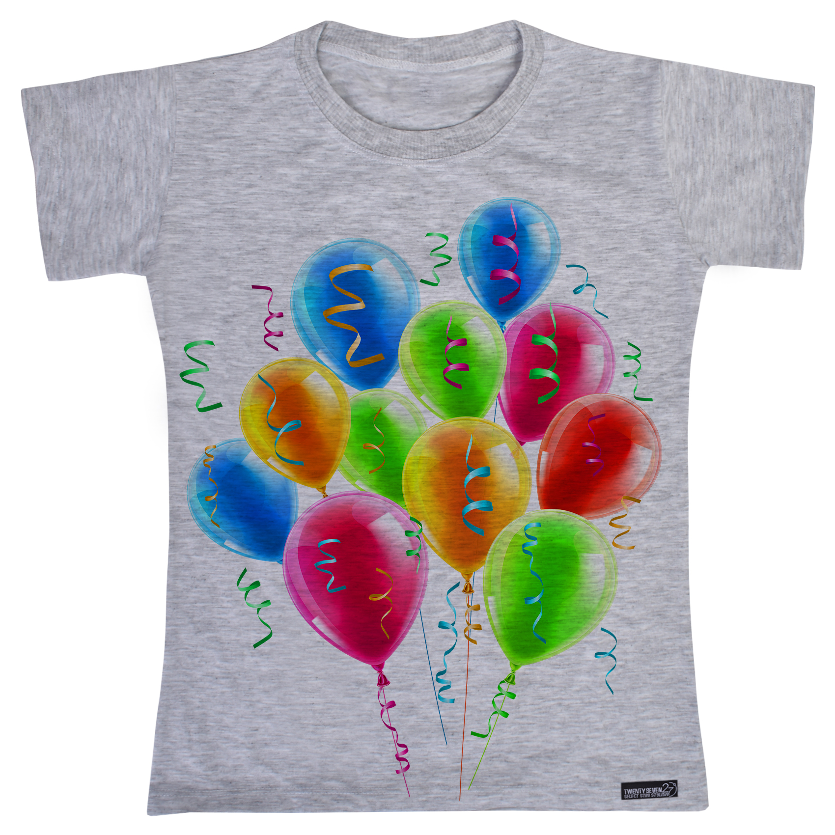 تی شرت آستین کوتاه دخترانه 27 مدل Colored Balloons کد MH677