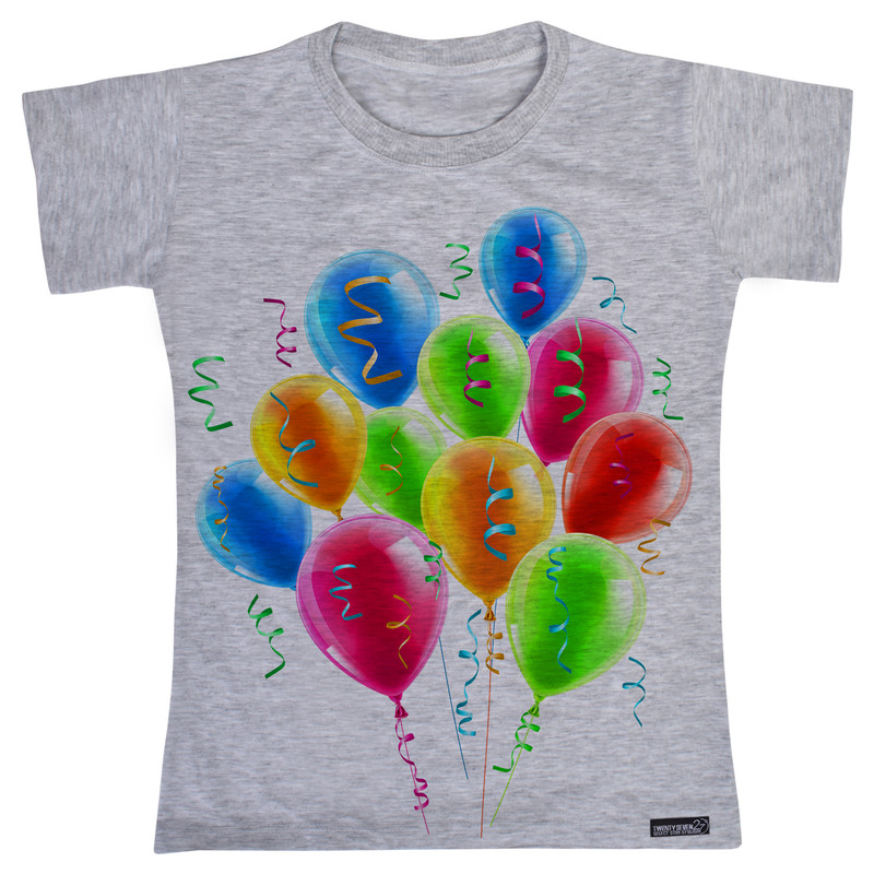تی شرت آستین کوتاه پسرانه 27 مدل Colored Balloons کد MH677