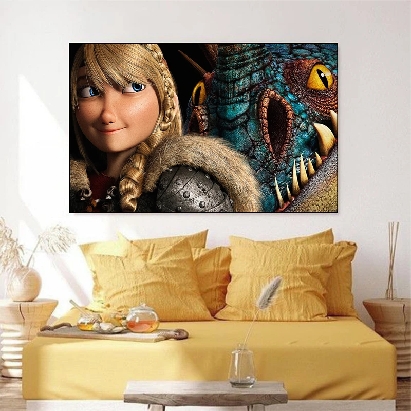 تابلو شاسی مدل شخصیت کارتونی دختر اژدها سوار