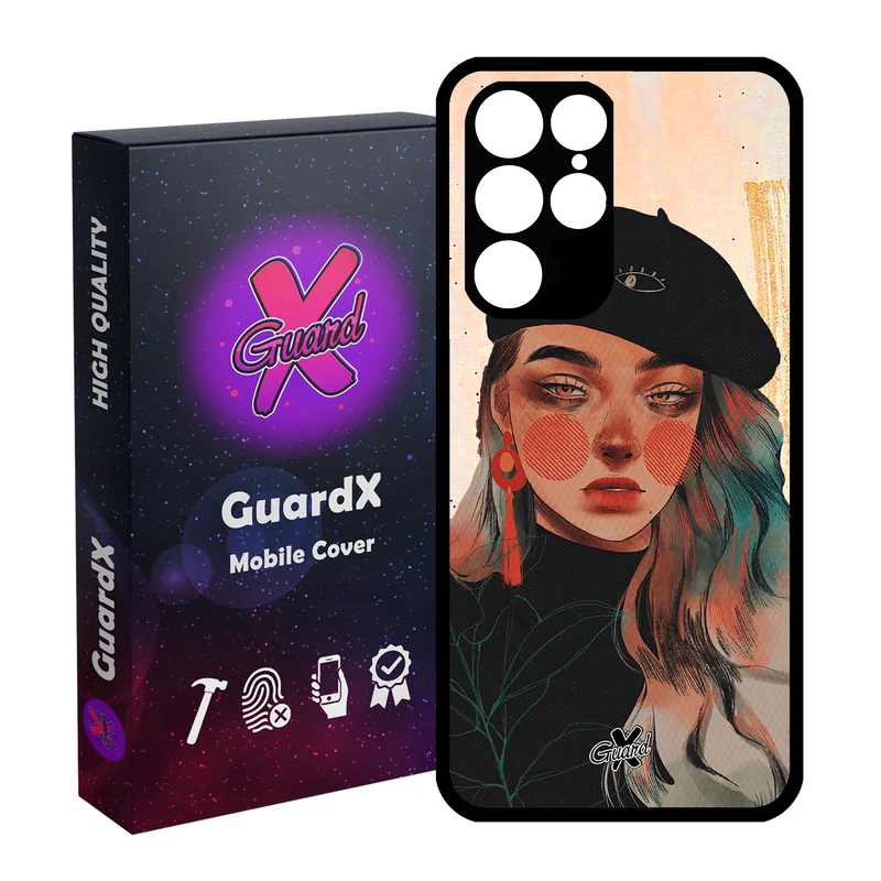کاور گارد ایکس طرح Girl مدل Glass10321 مناسب برای گوشی موبایل سامسونگ Galaxy S22 Ultra