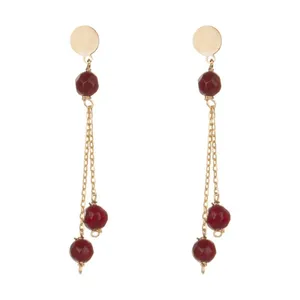 گوشواره طلا 18 عیار زنانه قیراط مدل مروارید کد GH6274