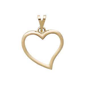 آویز گردنبند طلا 18 عیار زنانه کرابو مدل قلب تو خالی کد Kr3515