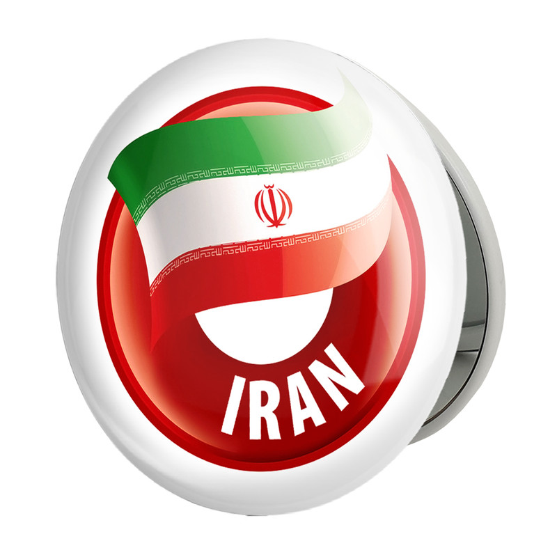 آینه جیبی خندالو طرح پرچم ایران مدل تاشو کد 20508 