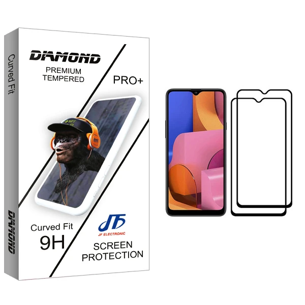 محافظ صفحه نمایش جی اف مدل Diamond glass مناسب برای گوشی موبایل سامسونگ Galaxy A20s بسته دو عددی