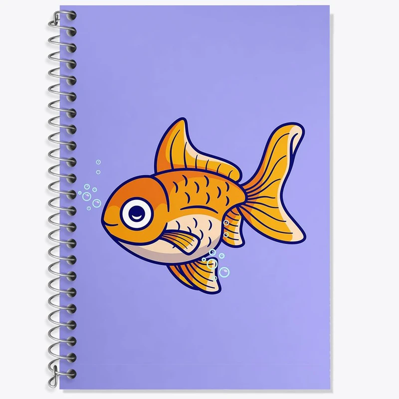 دفتر لغت 50 برگ خندالو مدل حیوانات بامزه ماهی کد 29691