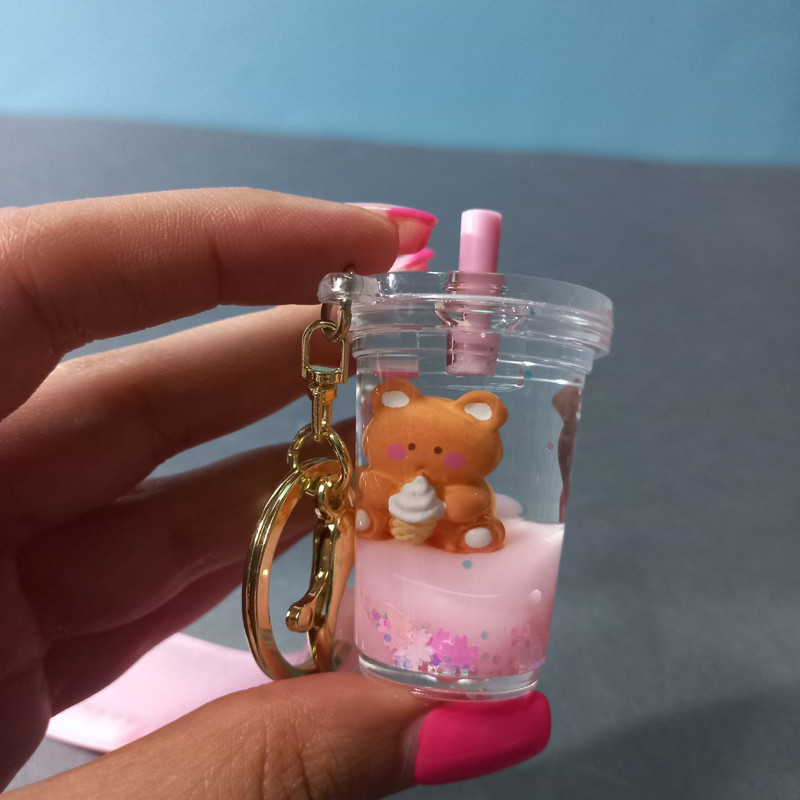 جاکلیدی دخترانه مدل آکواریومی طرح لیوان کد m1