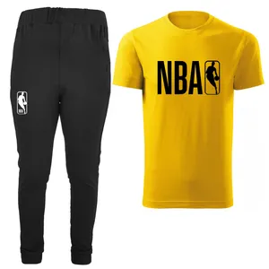 ست تی شرت و شلوار مردانه مدل 010120144 رنگ زرد