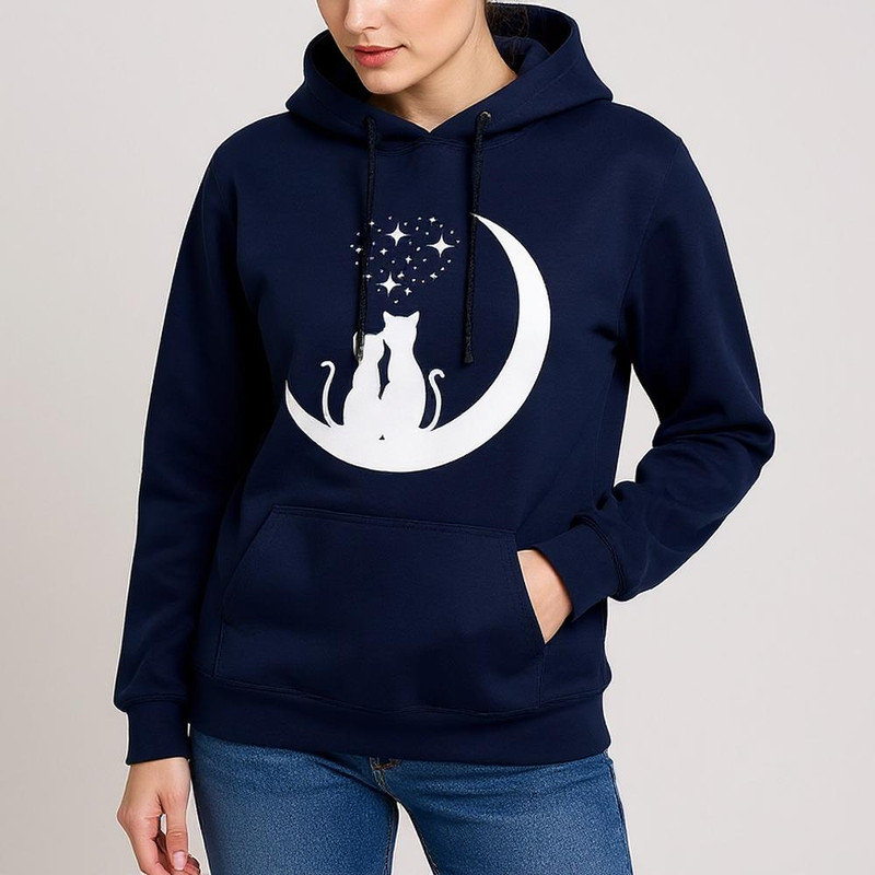 هودی زنانه طرح ماه کد R49