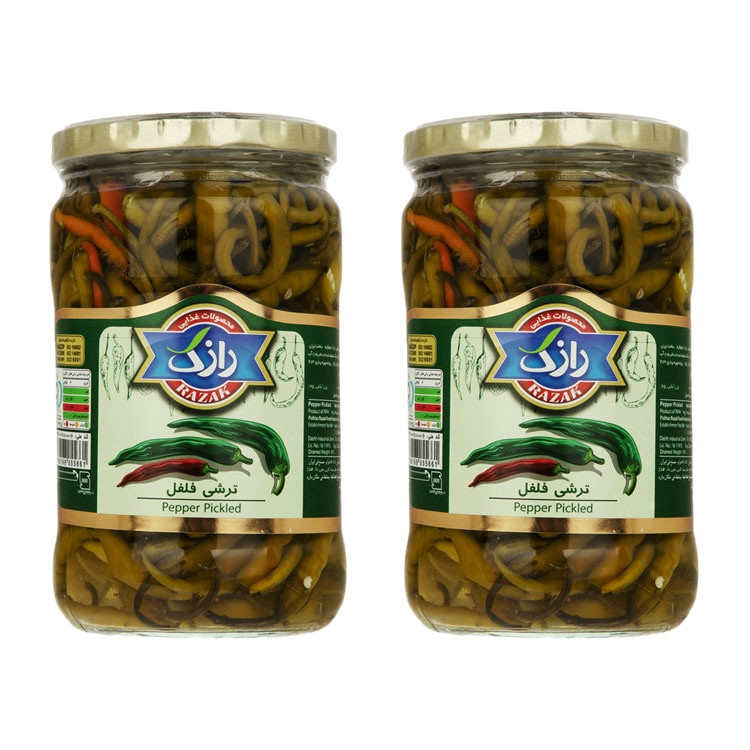 ترشی فلفل رازک - 550 گرم بسته 2 عددی