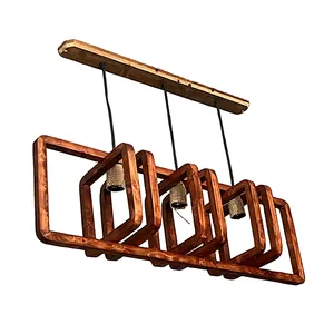 لوستر سه شاخه مدل چوبی مینیمال کد c028