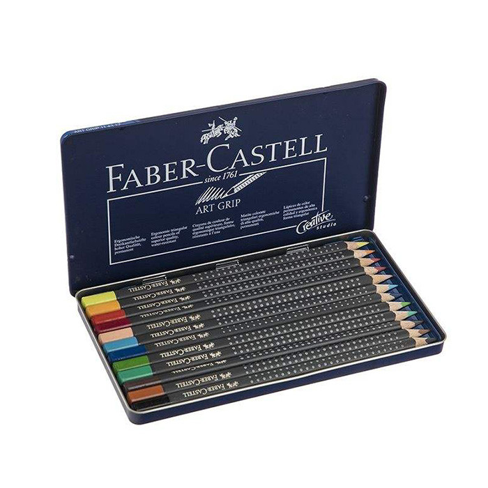 مداد رنگی 12 رنگ فابر کاستل مدل Art Grip
