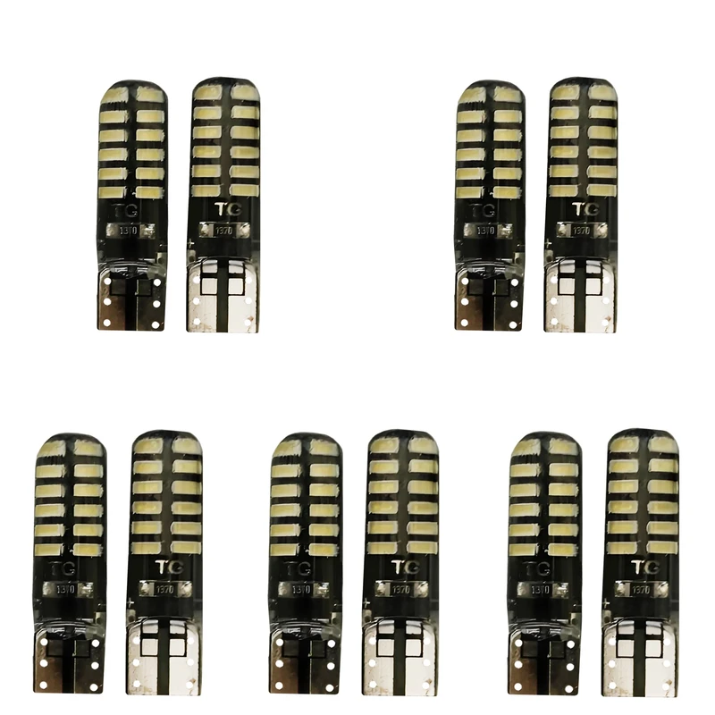 لامپ خودرو مدل 24SMD T10 مجموعه 10 عددی 