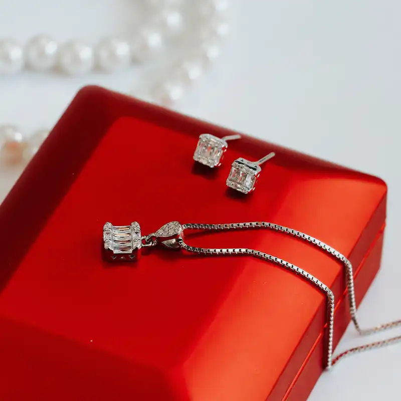 نیم ست نقره زنانه جی تی ای مدل جی نایس 54