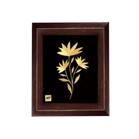  تابلو طلا کوب مارک گلد طرح گل چیچک کد TF167