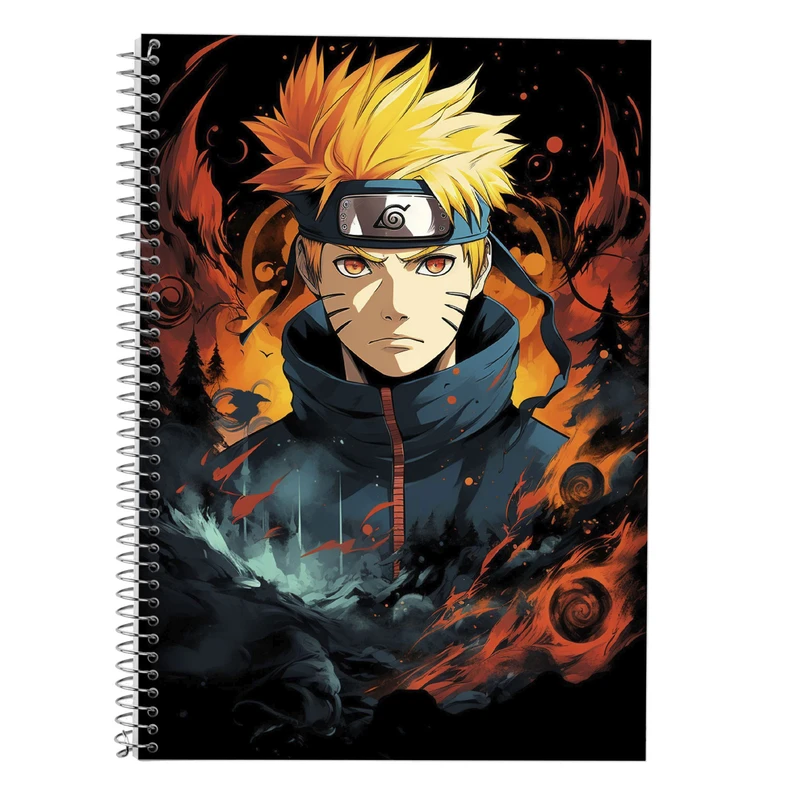 دفتر زبان 50 برگ مدوپد مدل دوخط طرح Naroto کد DF11232